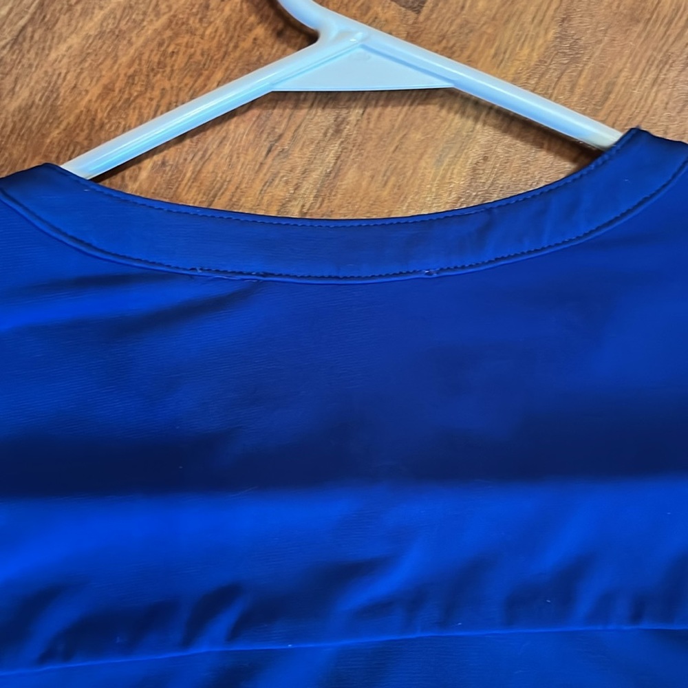 EUC Calvin Klein royal blue dressy top with silver hardware - Picture 12 of 13